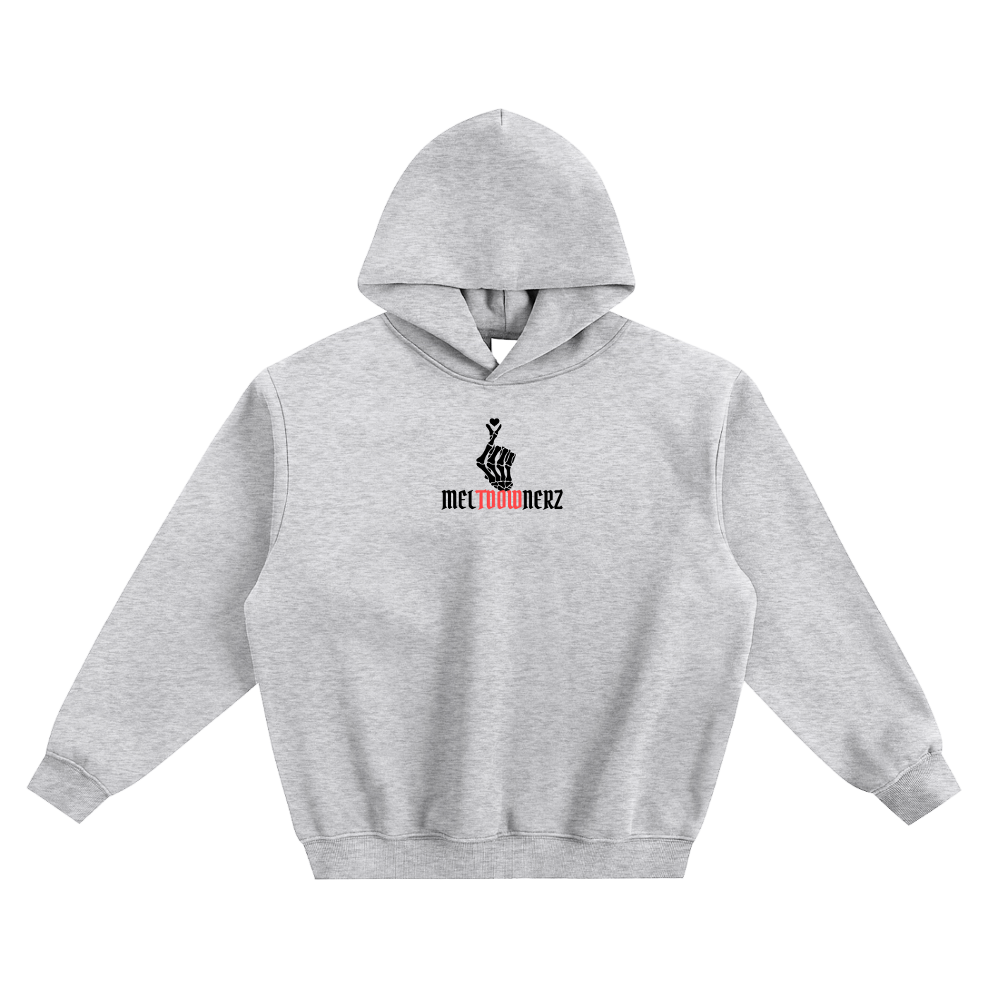 Meltdownerz Hand Heart Fleeced Boxy Hoodie