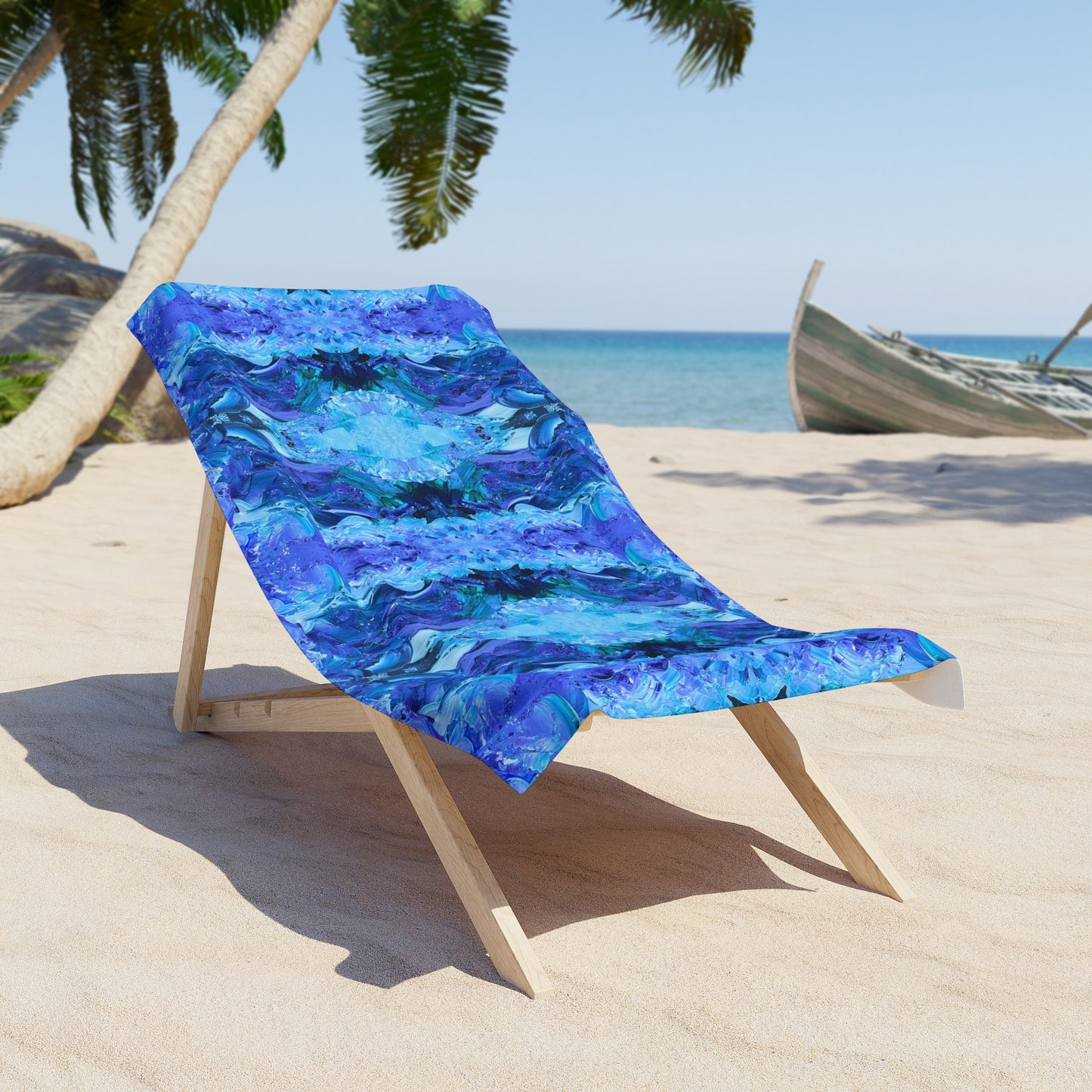 Waves Of Sapphire Beach Towel