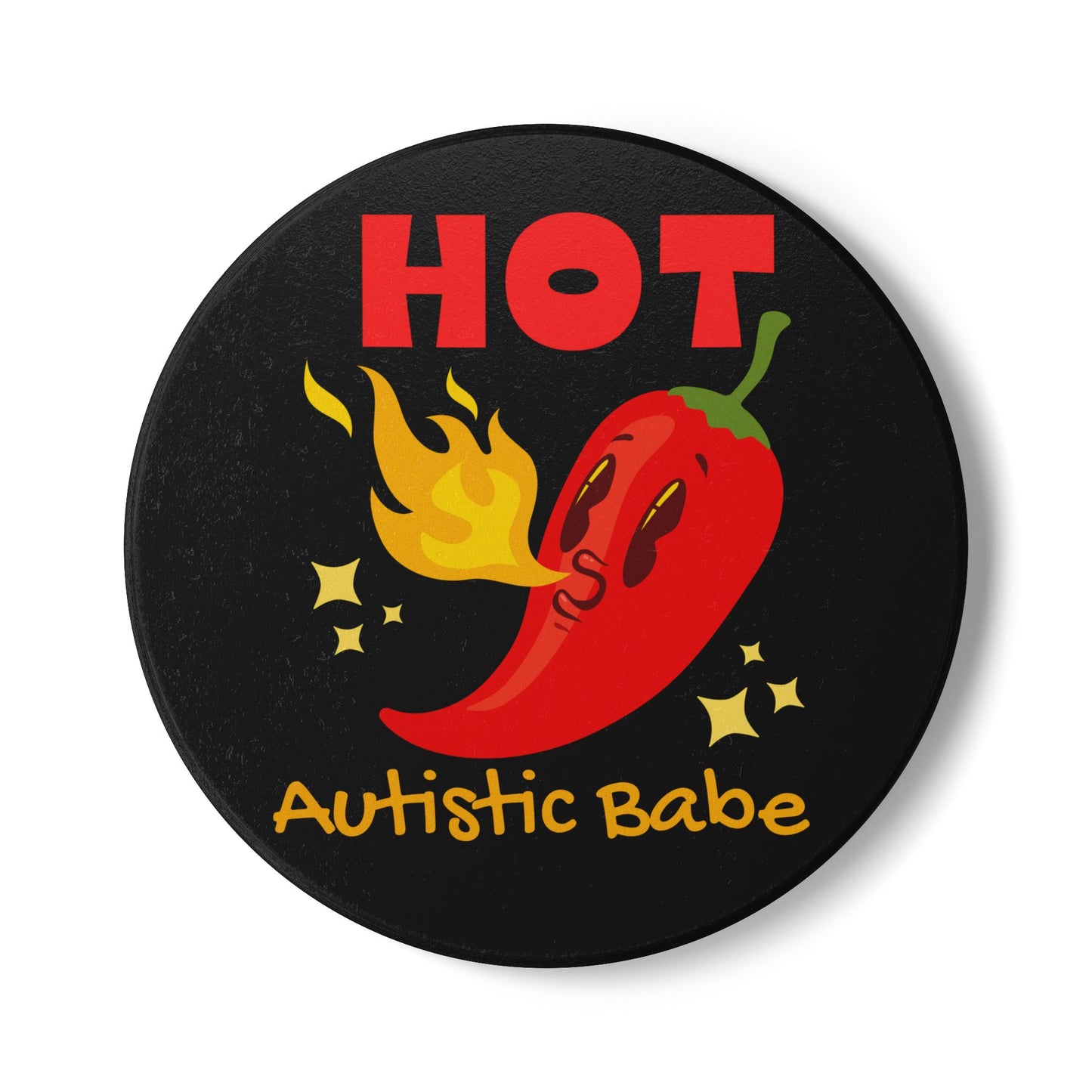 Hot Autistic Babe (2) Ceramic Coaster