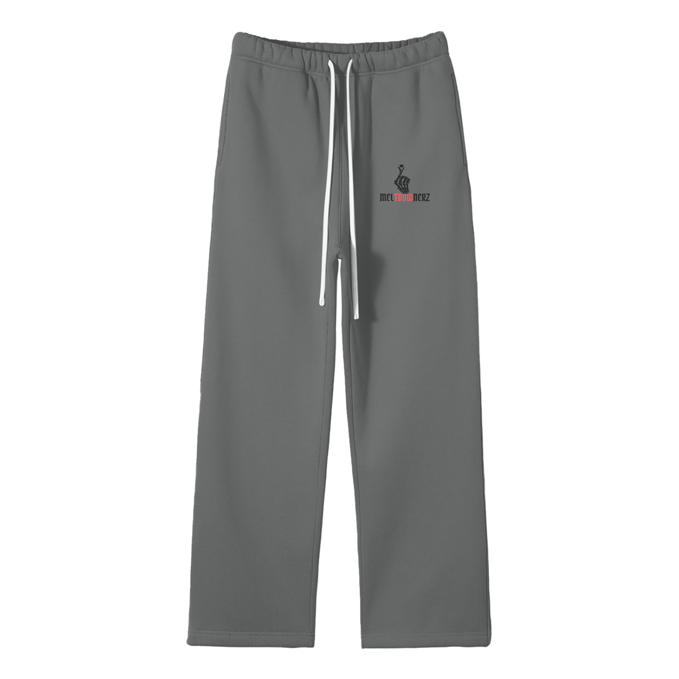 Meltdownerz Hand Heart Streetwear Fleece Straight Leg Pants