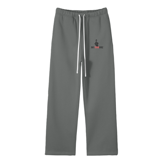 Meltdownerz Hand Heart Streetwear Fleece Straight Leg Pants