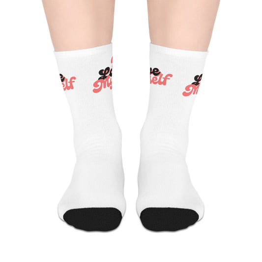 I Love Myself Mid-length Socks