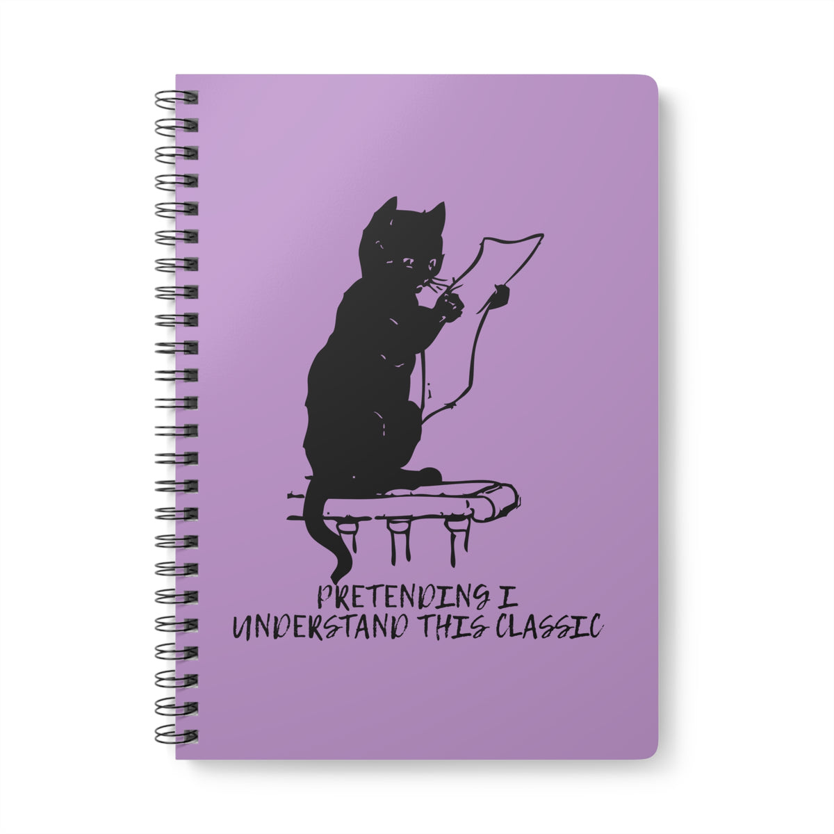 Pretending I Understand This Classic (Cat) Wirobound Softcover Notebook, A5