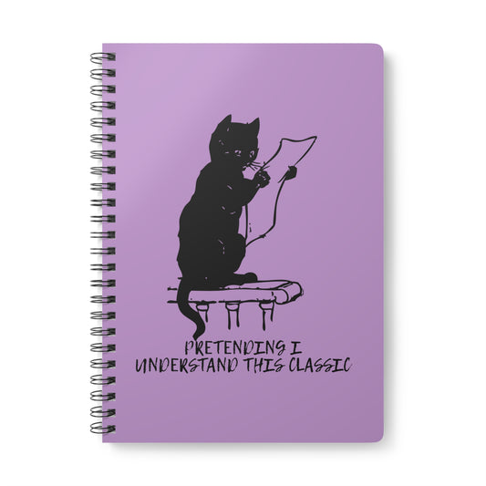 Pretending I Understand This Classic (Cat) Wirobound Softcover Notebook, A5