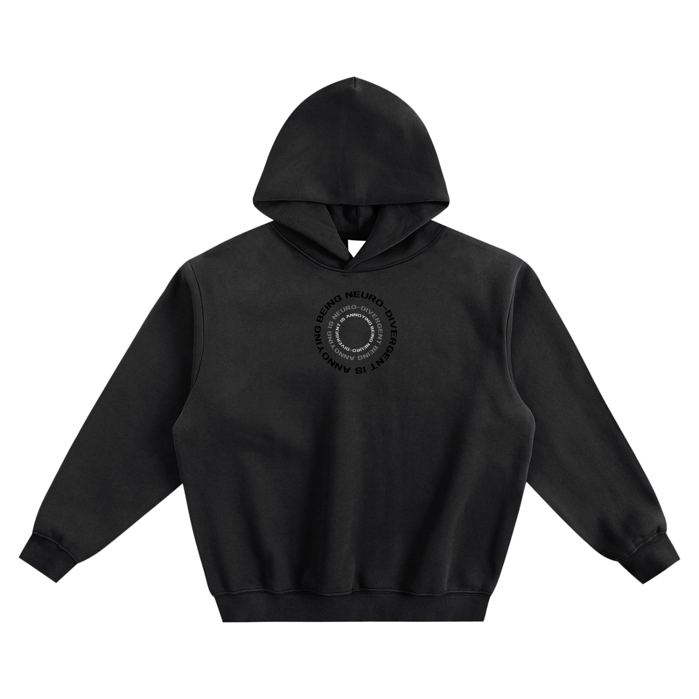 Being Neuro Divergent Is Annoying Fleeced Boxy Hoodie