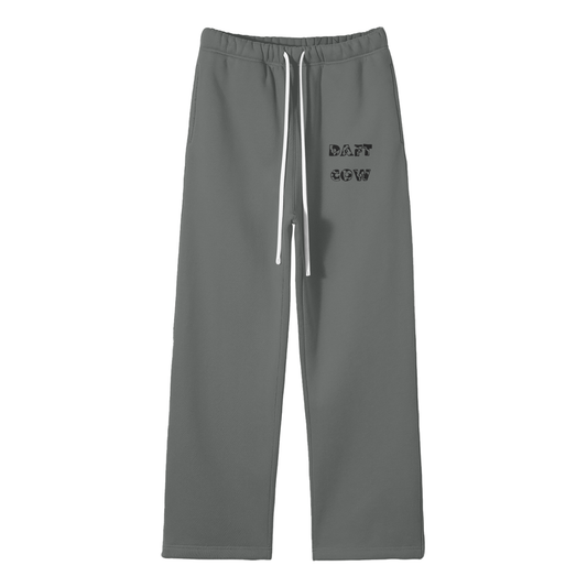 Daft Cow Streetwear Fleece Straight Leg Pants