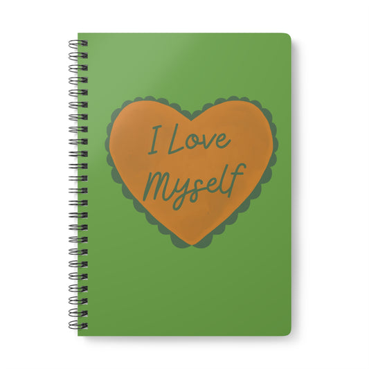 I Love Myself Wirobound Softcover Notebook, A5
