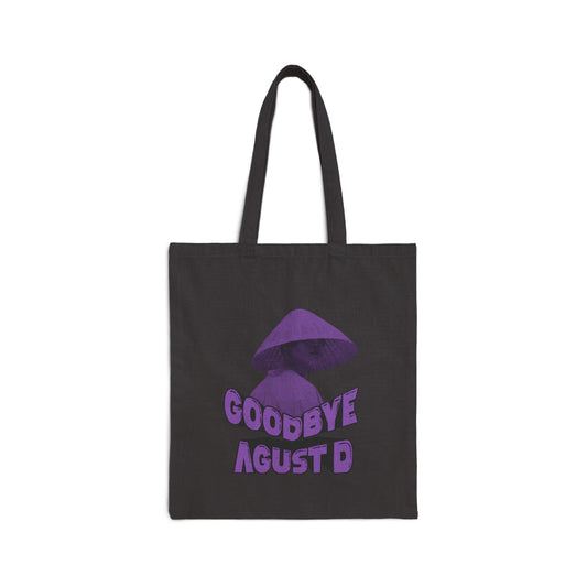 Goodbye Agust D (Purple) Cotton Canvas Tote Bag