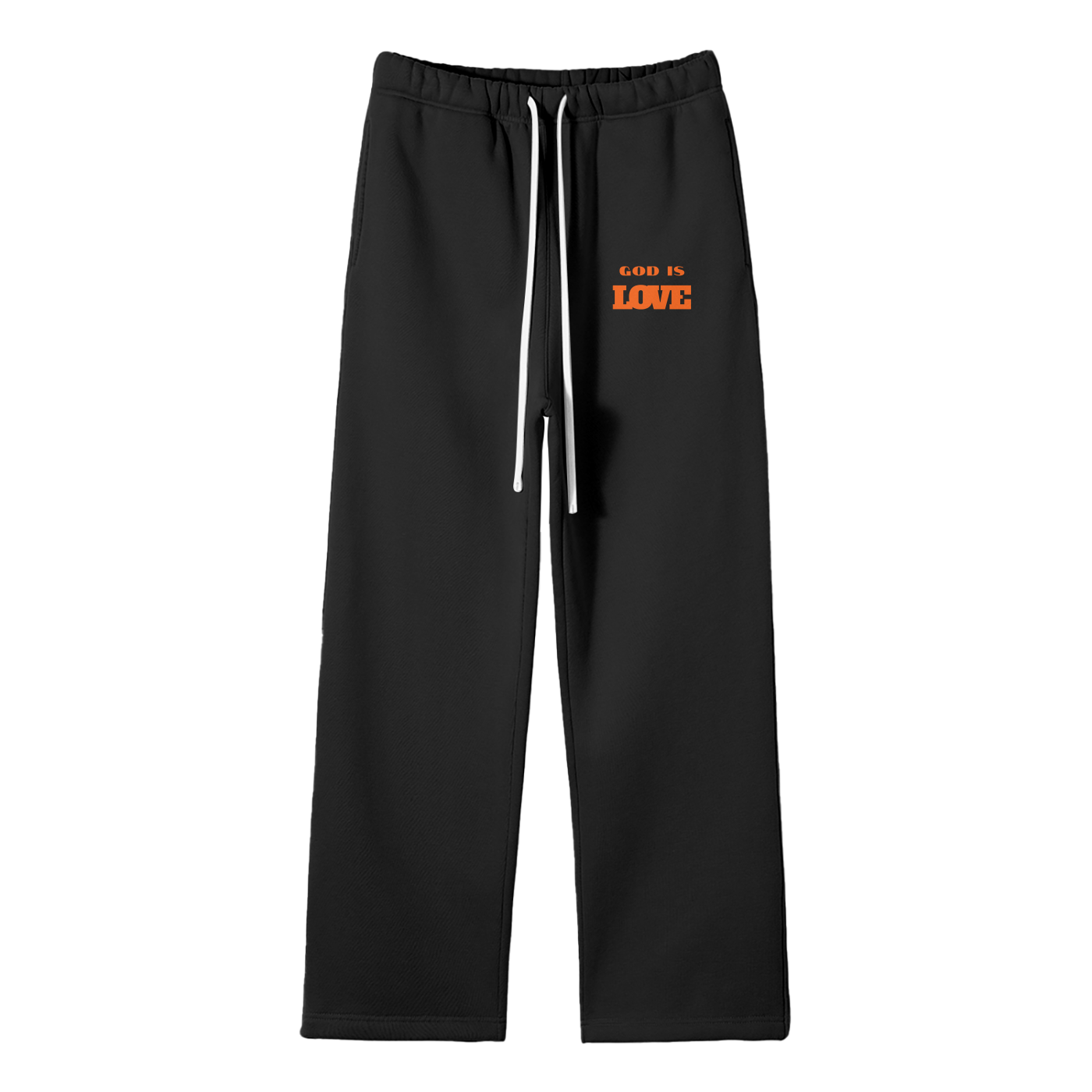 God Is Love Streetwear Fleece Straight Leg Pants