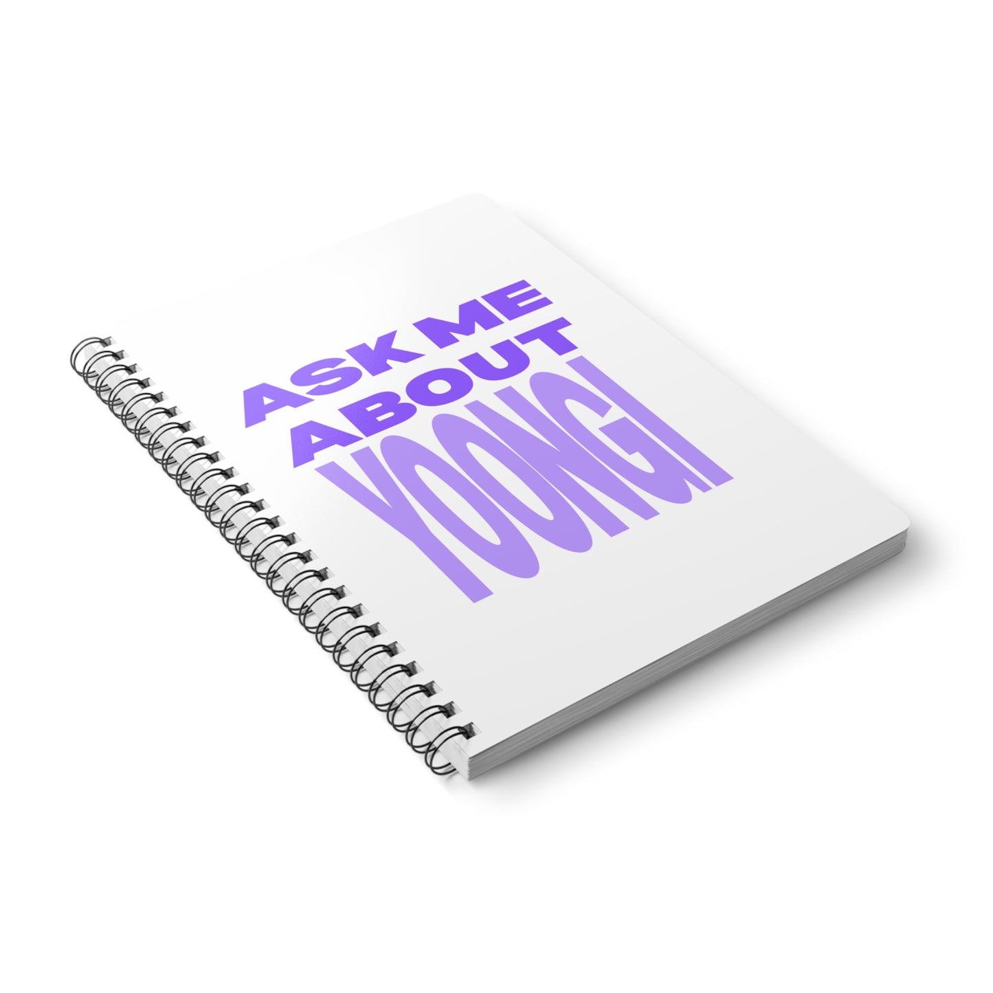 Ask Me About Yoongi Wirobound Softcover Notebook, A5