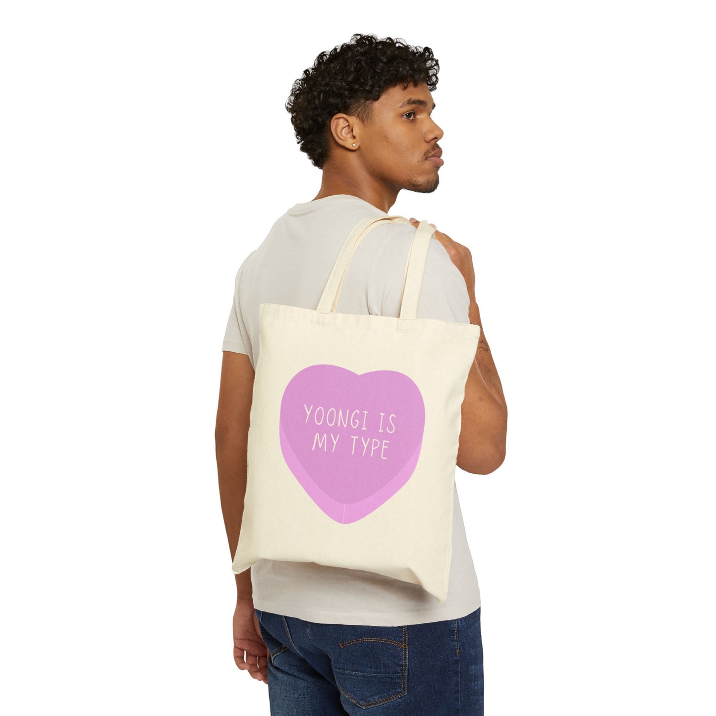 Yoongi Is My Type Cotton Canvas Tote Bag