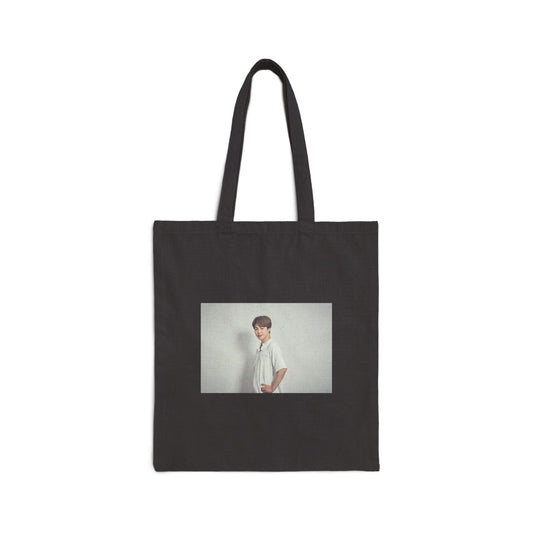 Jimin Portrait Cotton Canvas Tote Bag