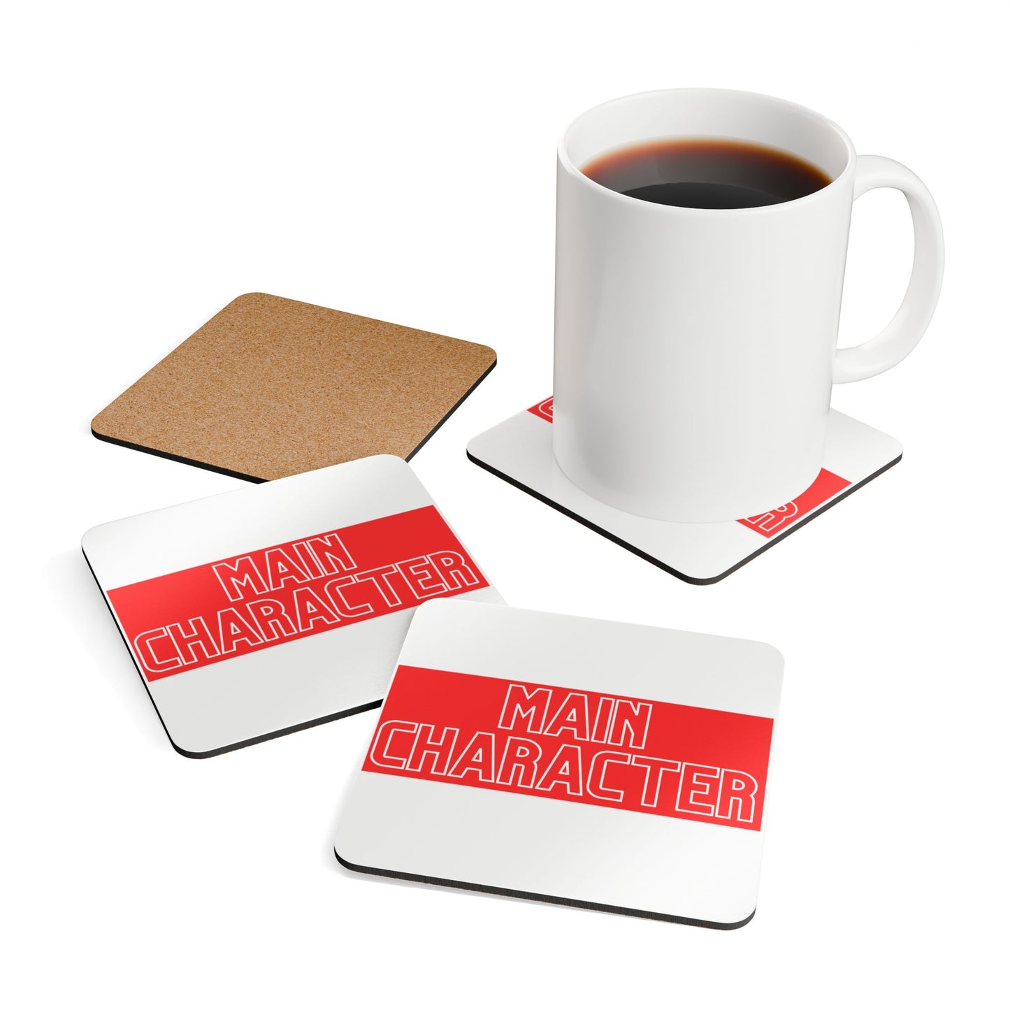 Main Character Corkwood Coaster Set