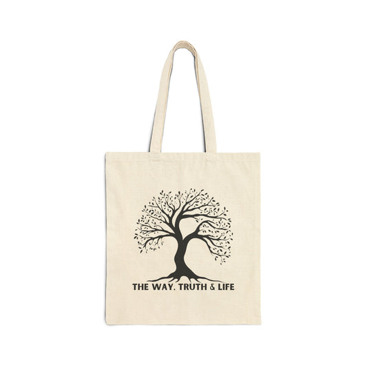 The Way, Truth & Life Cotton Canvas Tote Bag