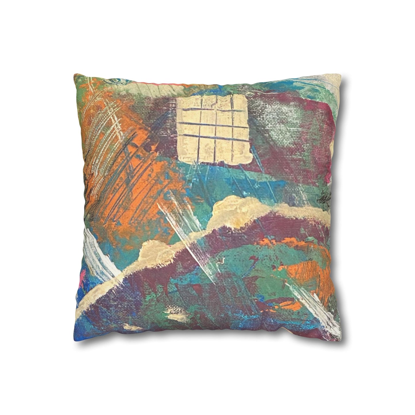 Cube Square Poly Canvas Pillowcase