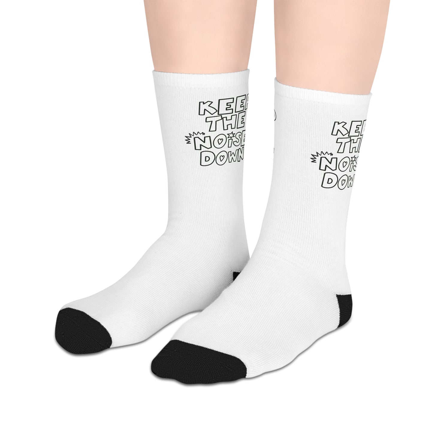 Keep The Noise Down Mid-length Socks