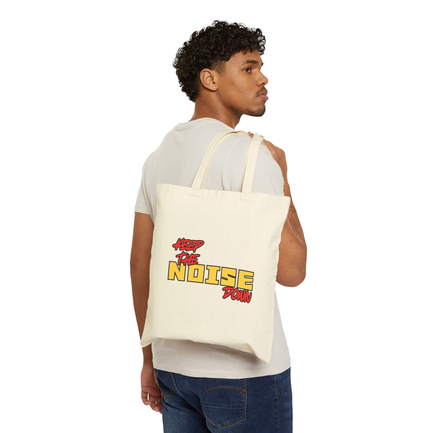 Keep The Noise Down Cotton Canvas Tote Bag