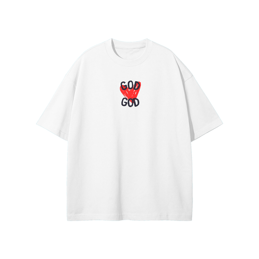 God Heart Streetwear Heavyweight Loose Fit T-Shirt