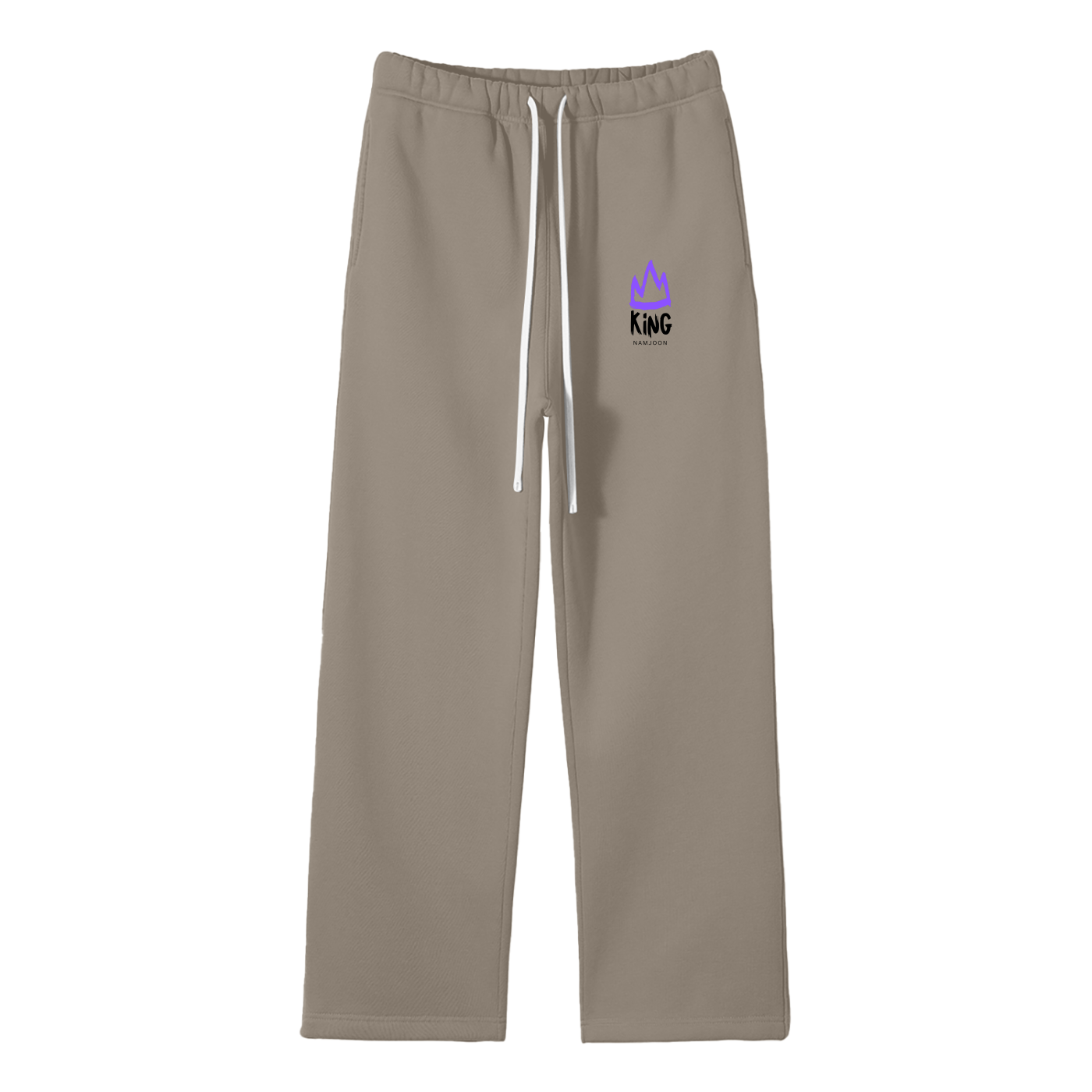 King Namjoon Streetwear Fleece Straight Leg Pants