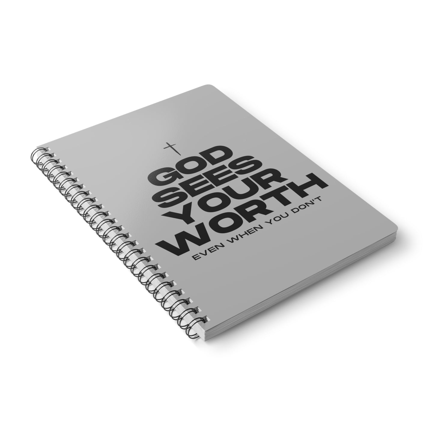 God Sees Your Worth (1) Wirobound Softcover Notebook, A5