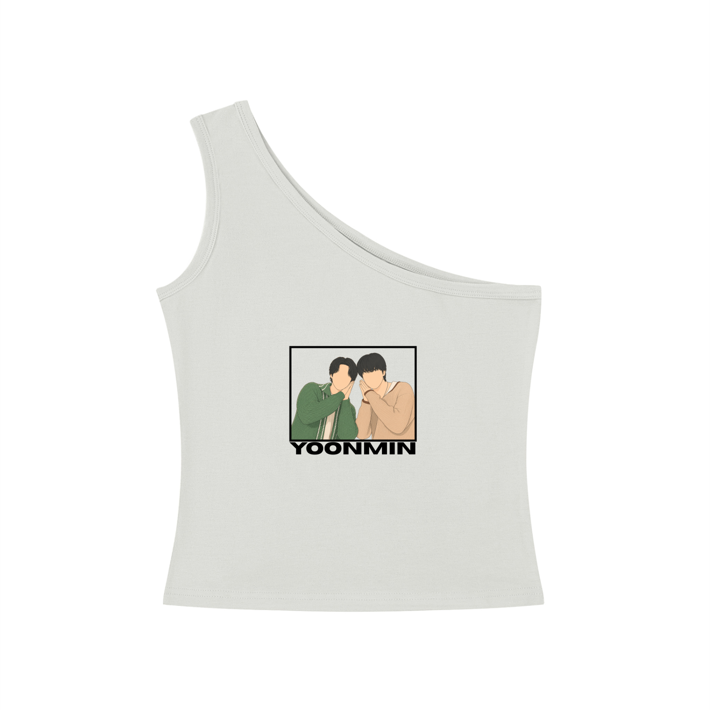 Yoonmin (Yoongi & Jimin) One-Shoulder Crop T Shirt