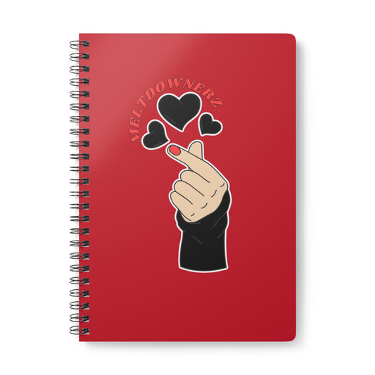 Meltdownerz Heart (Black) Wirobound Softcover Notebook, A5