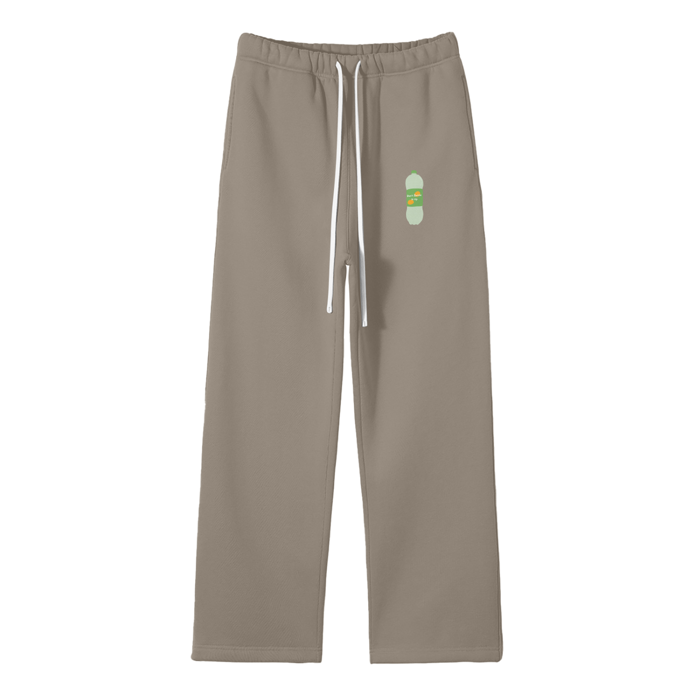 Don't Bottle It Up Streetwear Fleece Straight Leg Pants