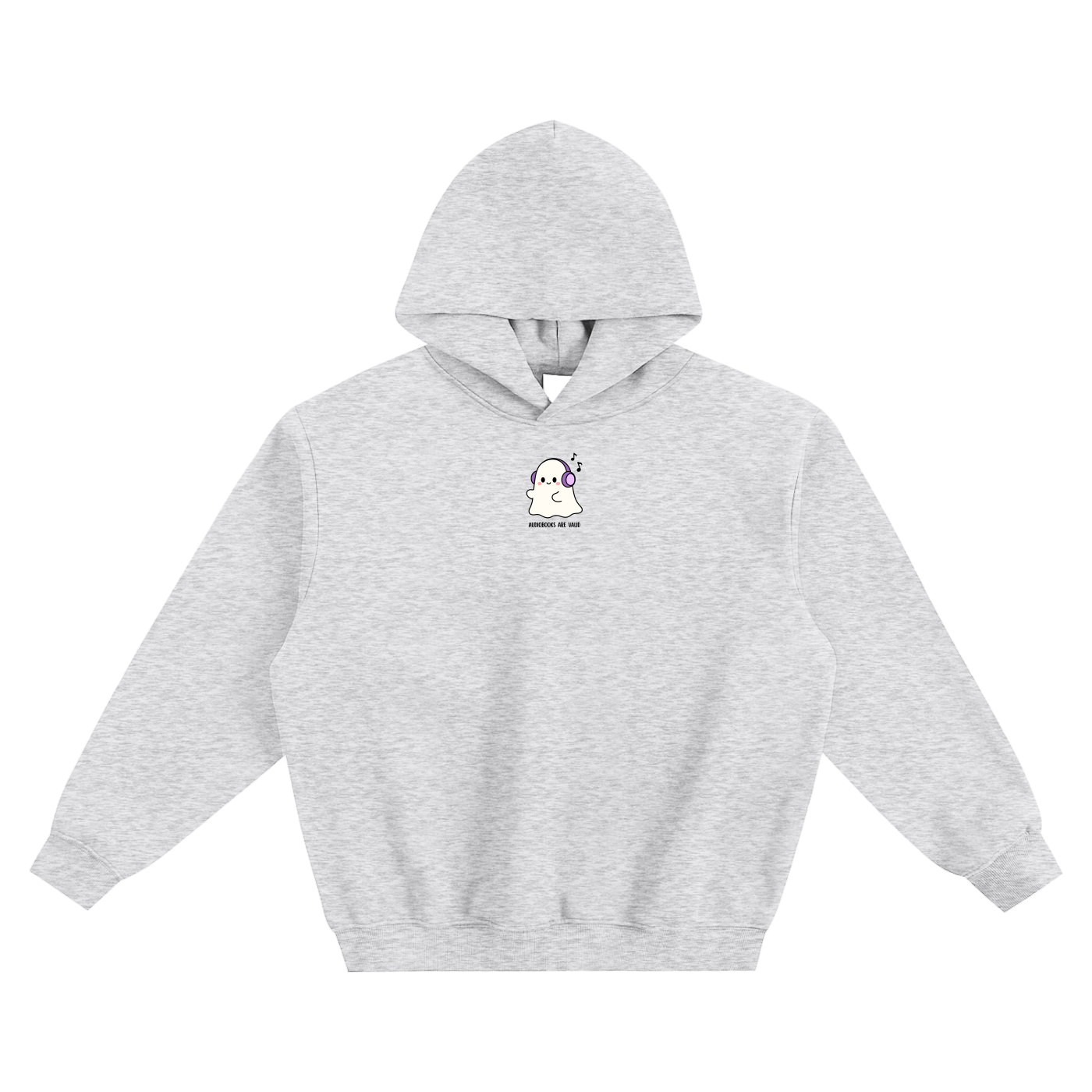 Audiobooks Are Valid (Ghost) Fleeced Boxy Hoodie