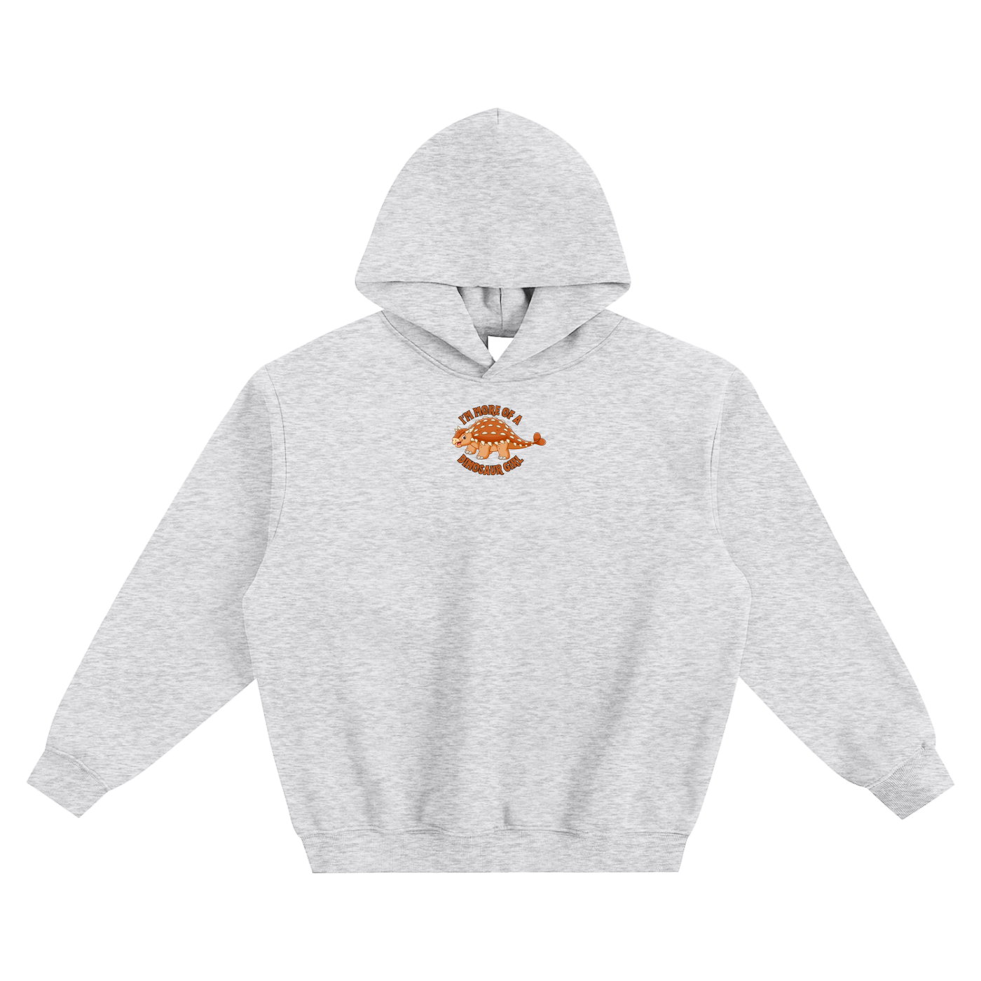 I'm More Of A Dinosaur Girl (Bumpy) Fleeced Boxy Hoodie
