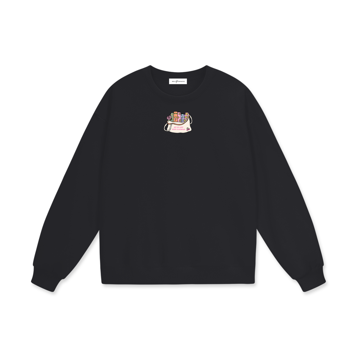 Ask Me What Book I'm Reading (Bag) Heavyweight Drop Shoulder Sweatshirt