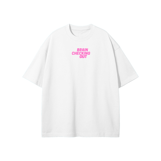 Brain Checking Out Streetwear Heavyweight Loose Fit T-Shirt
