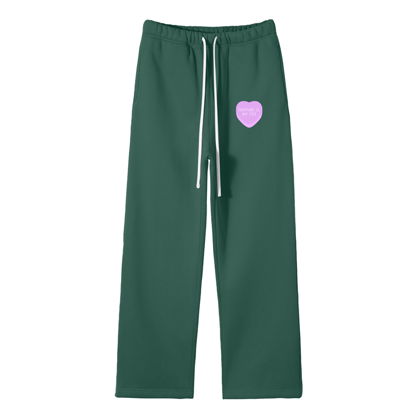 Taehyung Is My Type Streetwear Fleece Straight Leg Pants