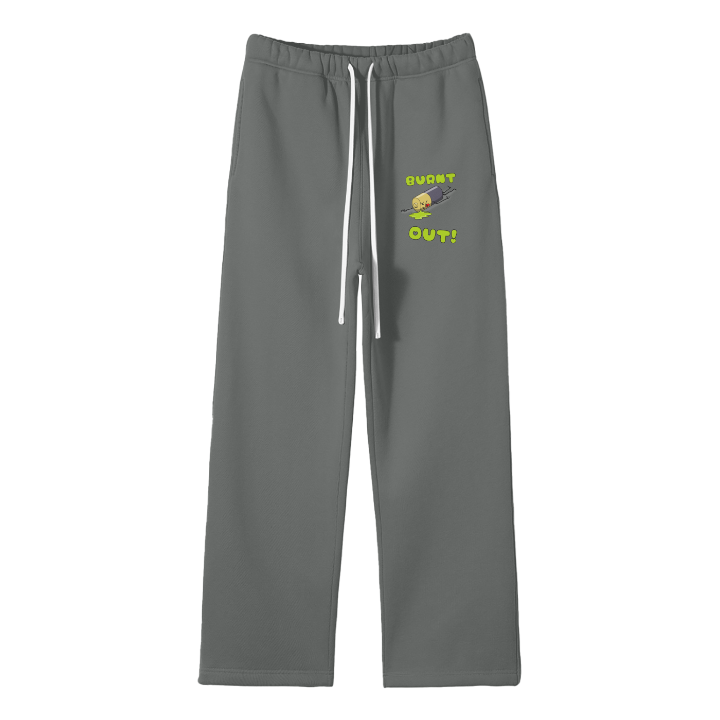 Burnt Out Streetwear Fleece Unisex Straight Leg Pants
