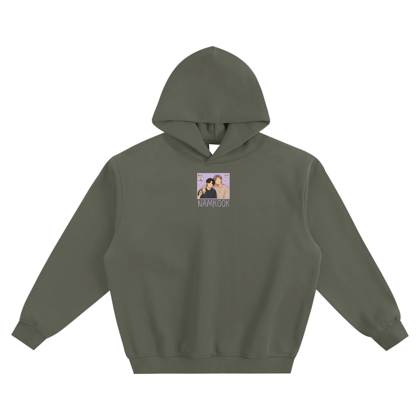 Namkook (Namjoon & Jungkook) Fleeced Boxy Hoodie