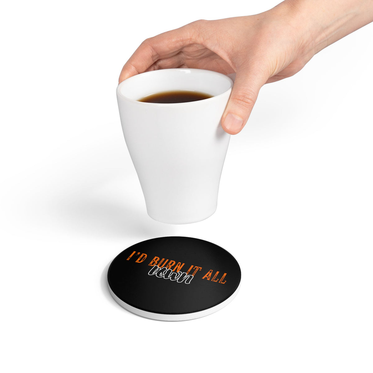 I'd Burn It All Down (Percy Jackson) Ceramic Coaster
