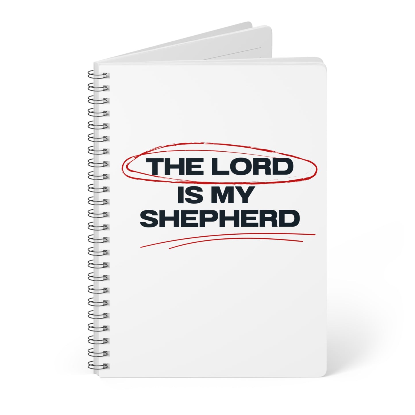 The Lord Is My Shepherd (3) Wirobound Softcover Notebook, A5