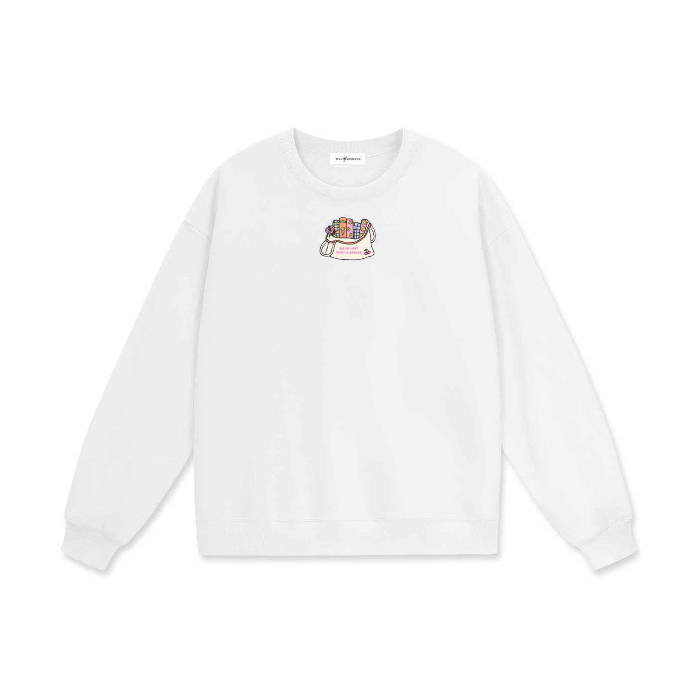 Ask Me What Book I'm Reading (Bag) Heavyweight Drop Shoulder Sweatshirt