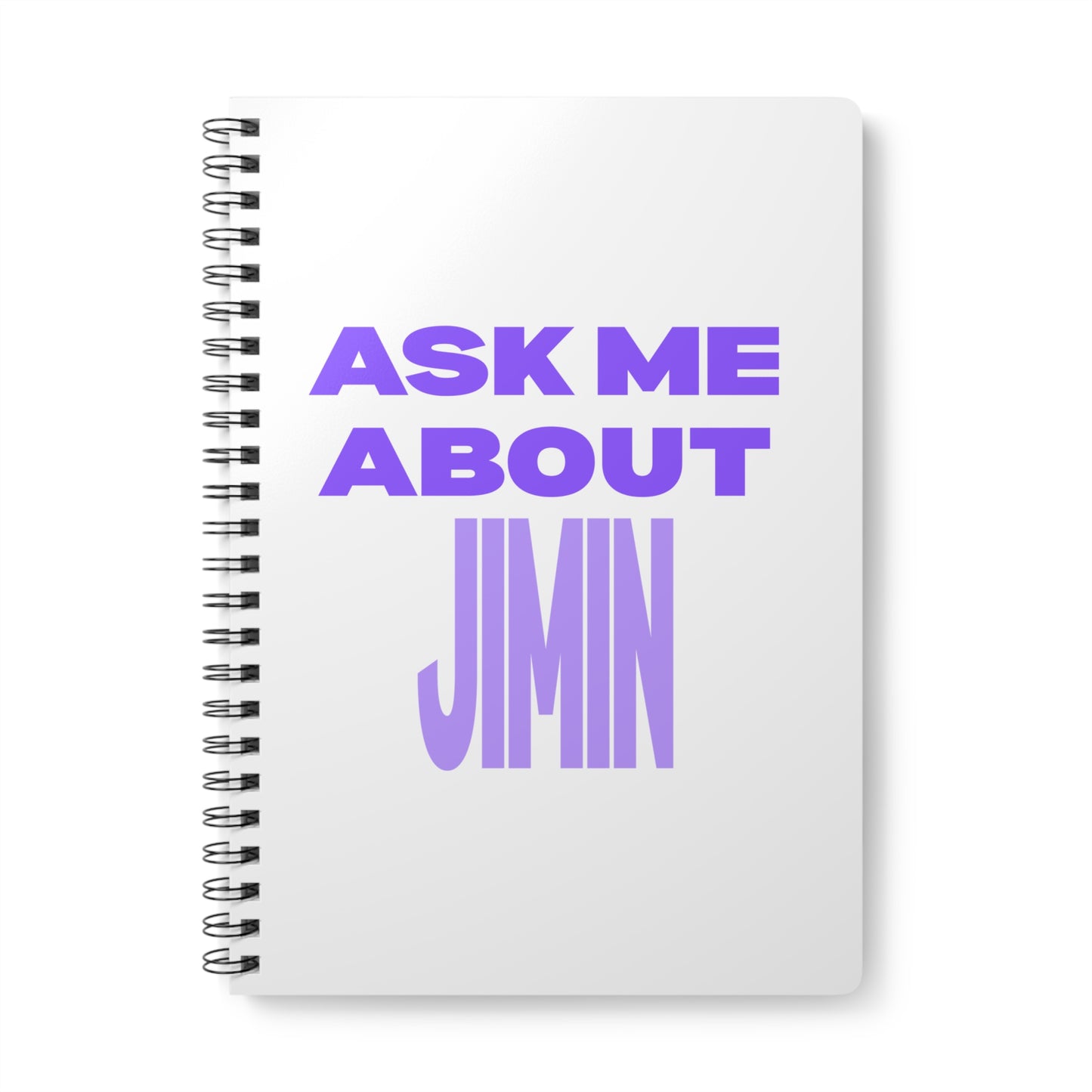 Ask Me About Jimin Wirobound Softcover Notebook, A5