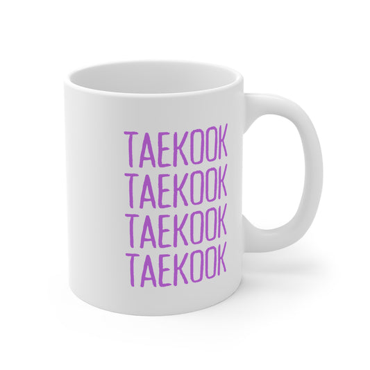 Taekook (Taehyung & Jungkook x 4) 11oz White Mug