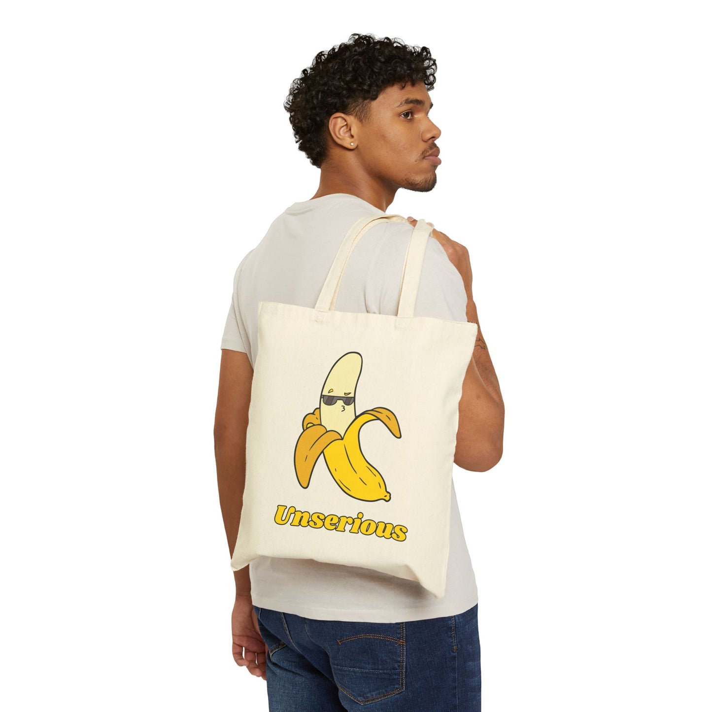 Unserious (Banana) Cotton Canvas Tote Bag