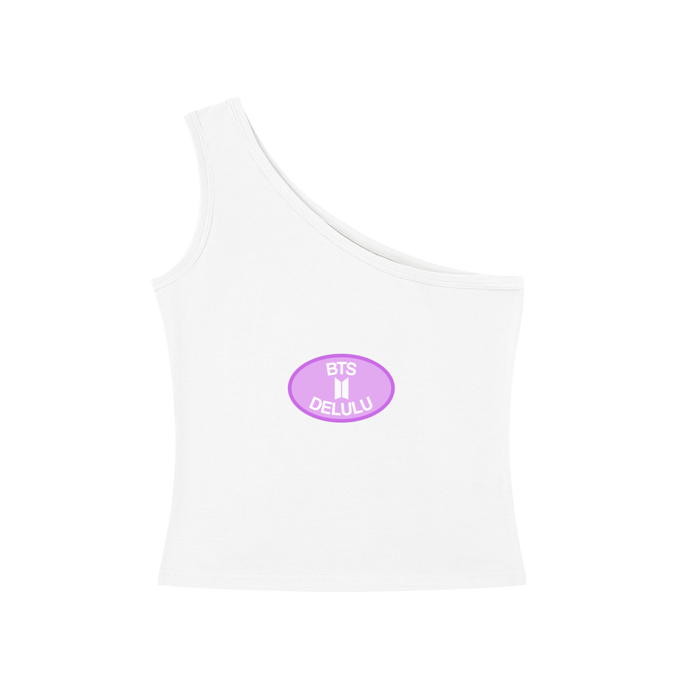 BTS Delulu One-Shoulder Crop T Shirt