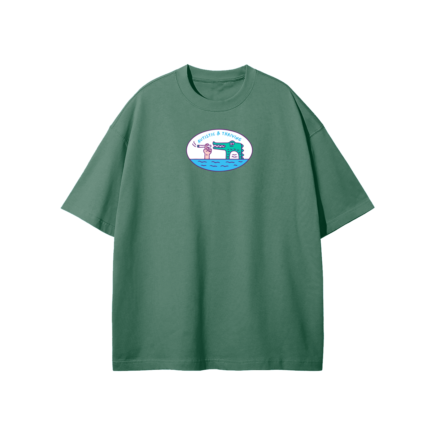 Autistic & Thriving (1) Streetwear Heavyweight Loose Fit T-Shirt