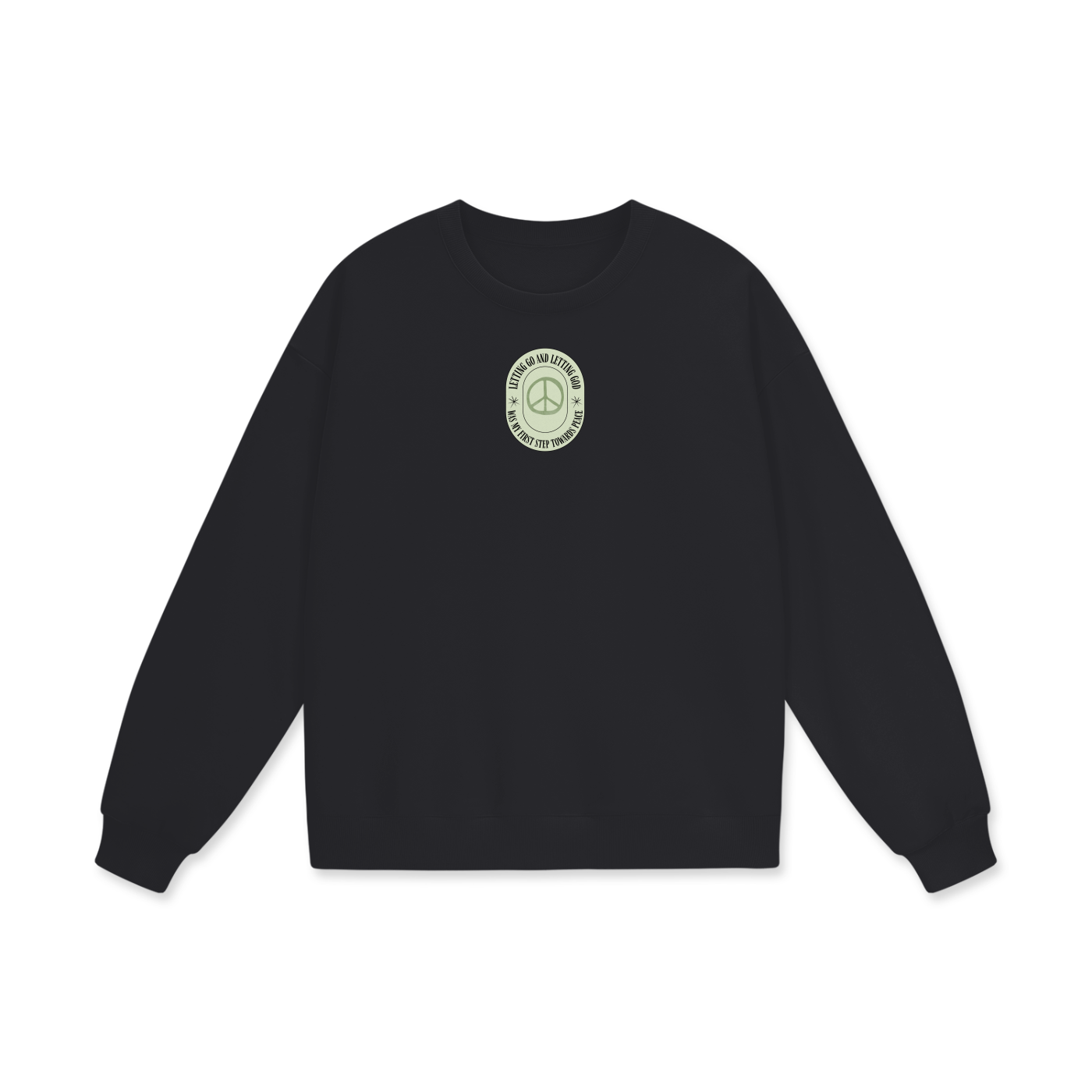Letting Go & Letting God Heavyweight Drop Shoulder Oversized Fleece Sweatshirt