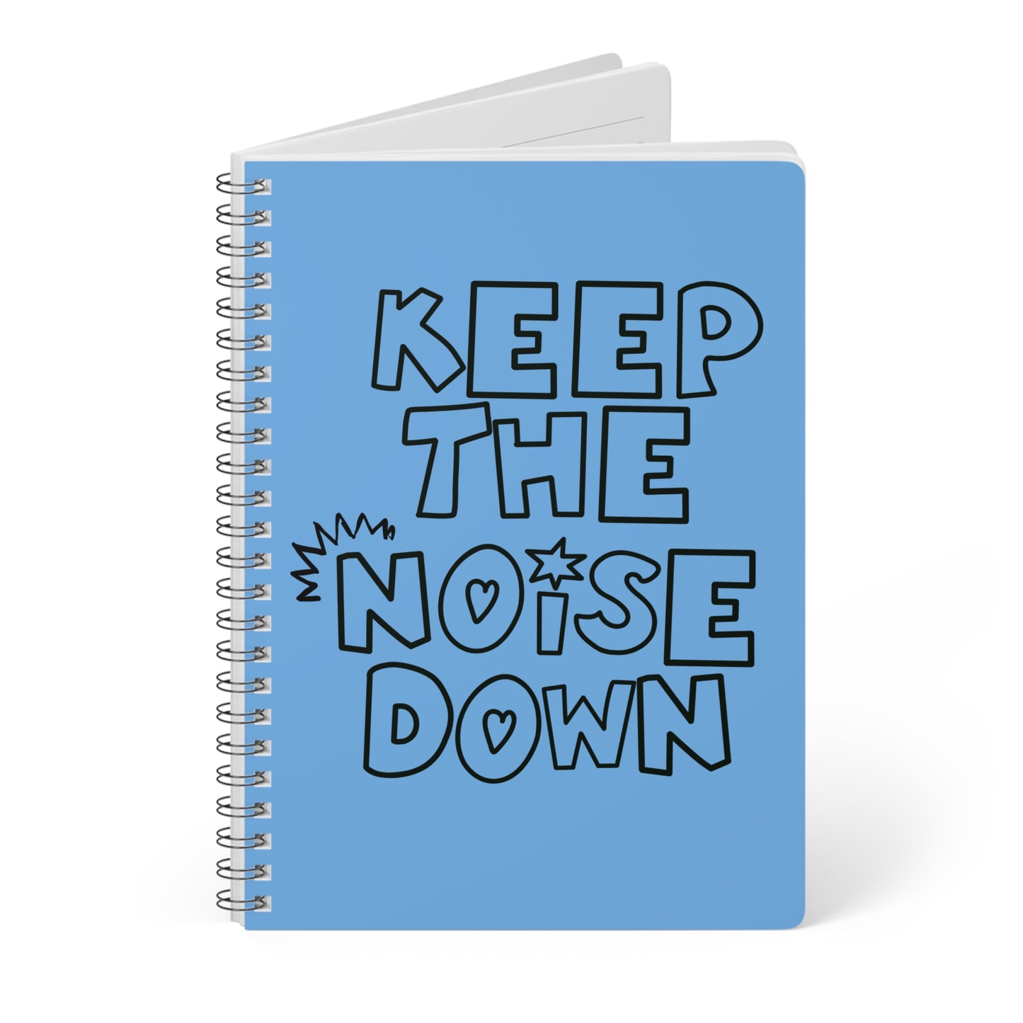 Keep The Noise Down Wirobound Softcover Notebook, A5