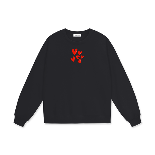Thicc Books (Heart) Heavyweight Drop Shoulder Sweatshirt