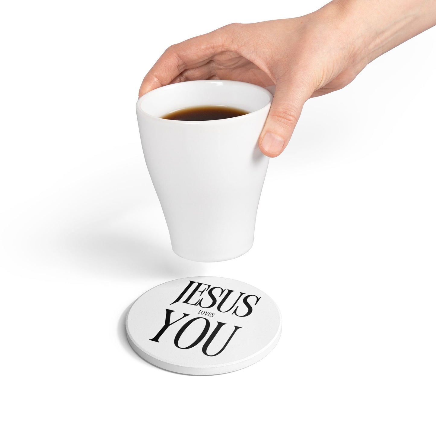 Jesus Loves You (1) Ceramic Coaster
