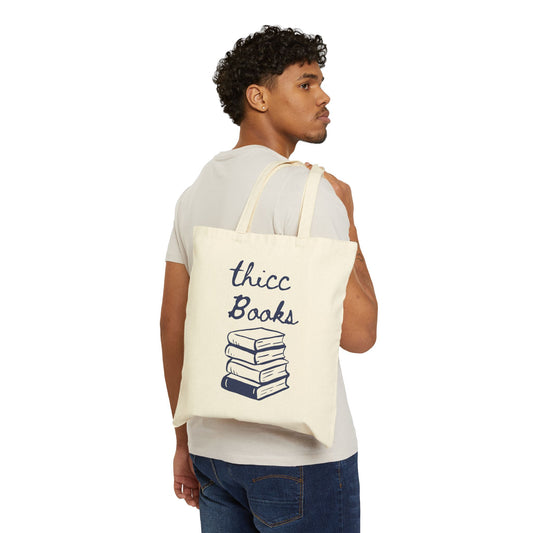 Thicc Books Cotton Canvas Tote Bag