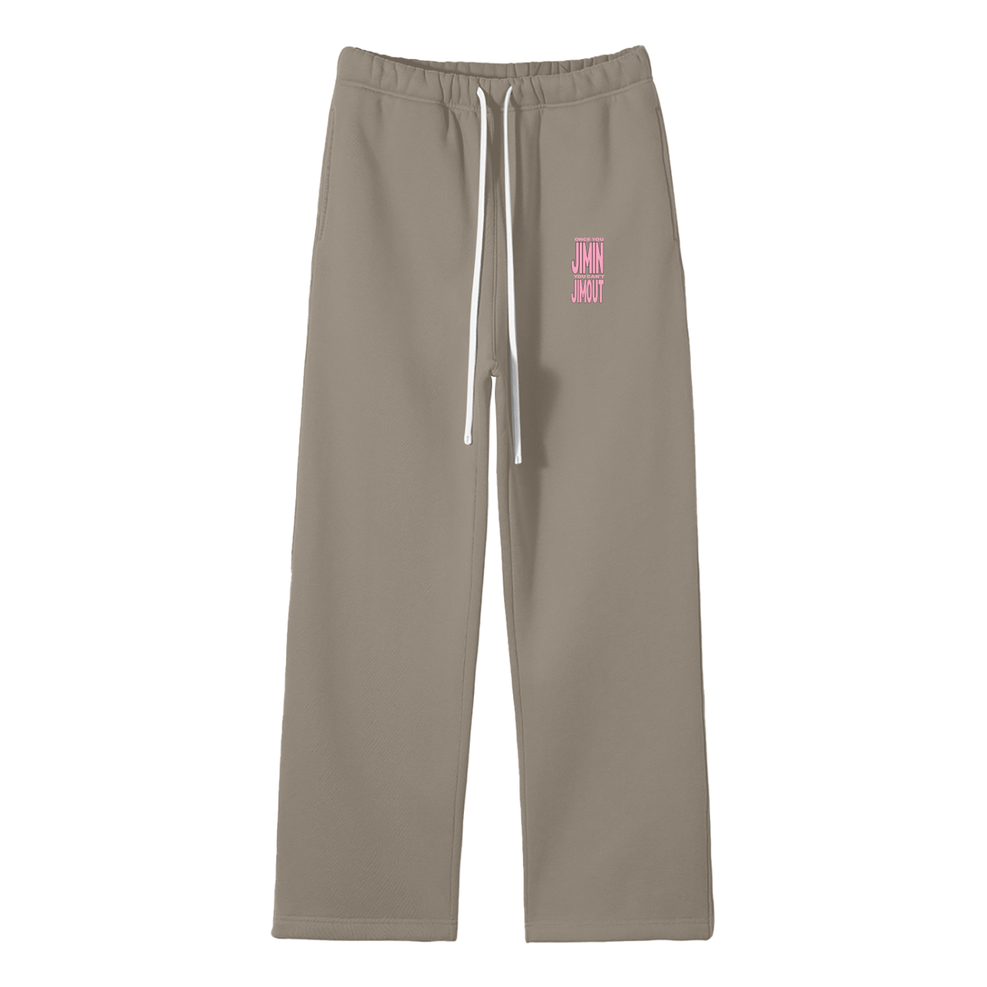 Once You Jimin You Can't Jimout Streetwear Fleece Straight Leg Pants