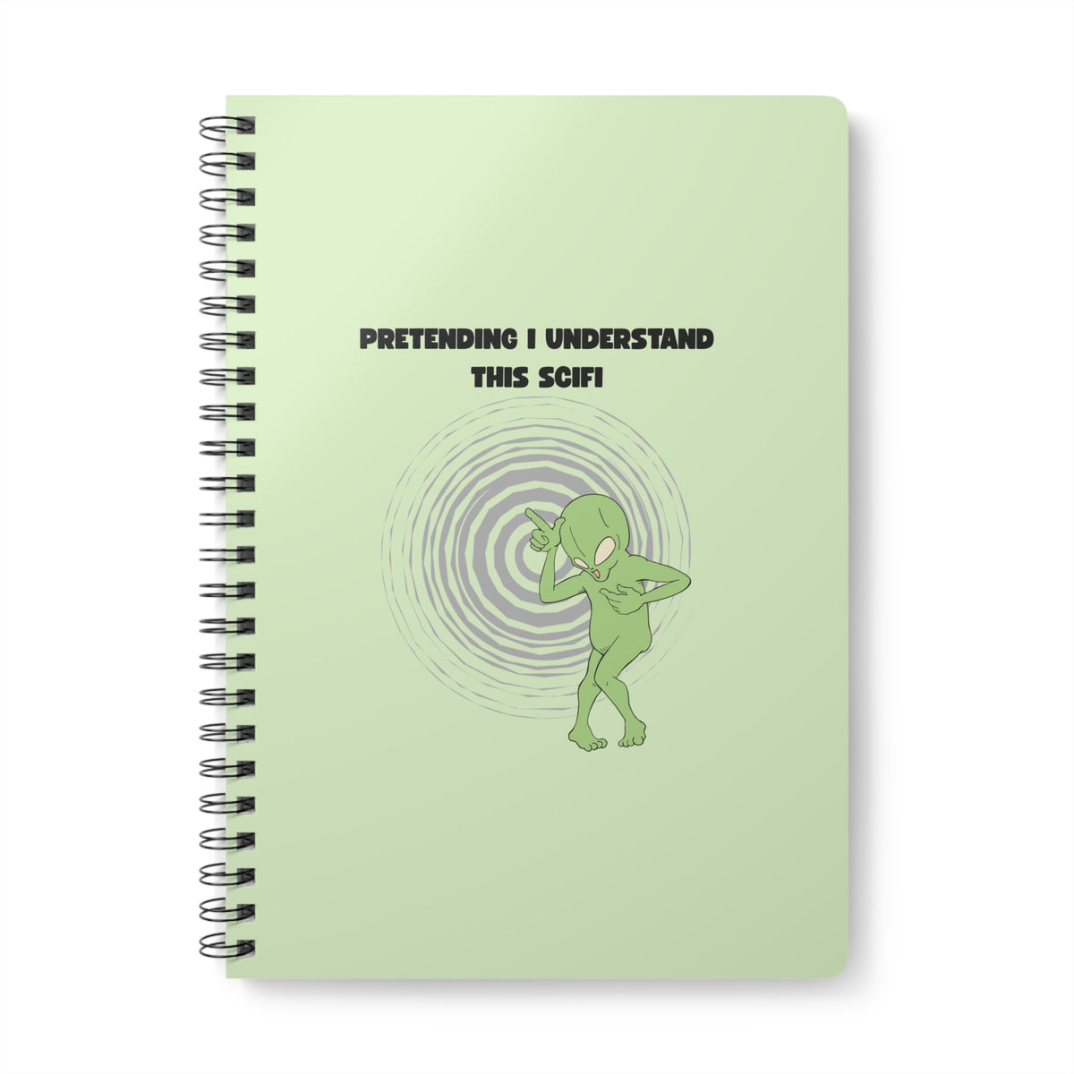 Pretending I Understand This Scifi (Alien) Wirobound Softcover Notebook, A5