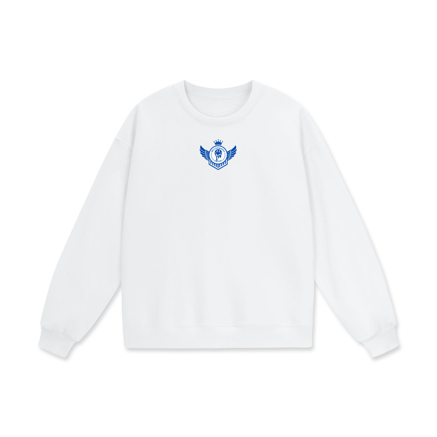 Meltdownerz United (Blue) Heavyweight Drop Shoulder Oversized Fleece Sweatshirt